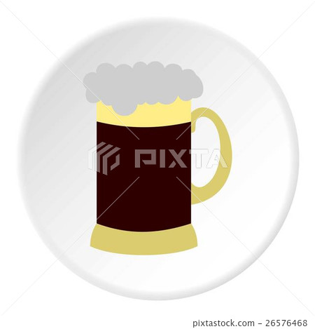 Glass of beer icon, flat style Glass of beer icon, flat style 26576468