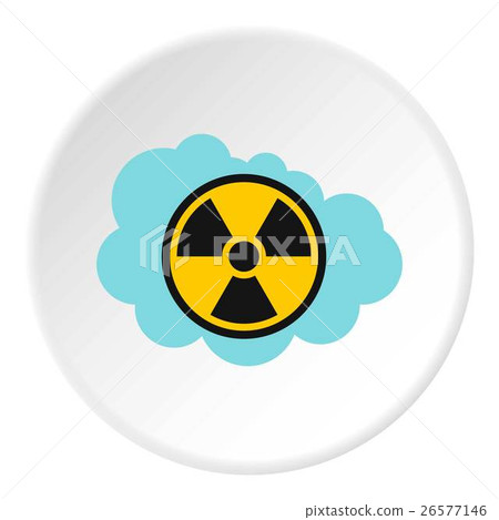 Radioactive air icon, flat style Radioactive air icon, flat style 26577146