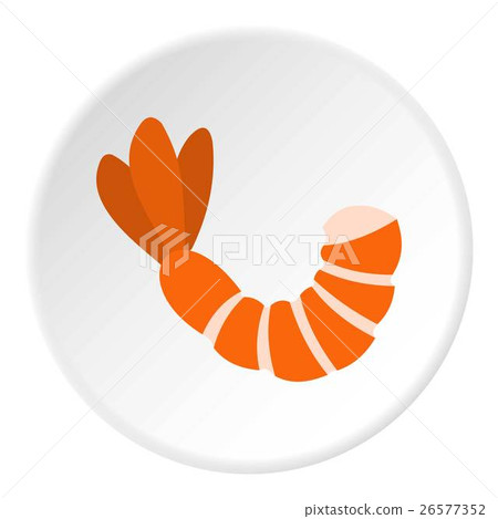 Shrimp icon, flat style Shrimp icon, flat style 26577352