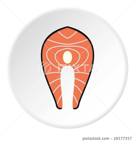 Fish fillet icon, flat style Fish fillet icon, flat style 26577357