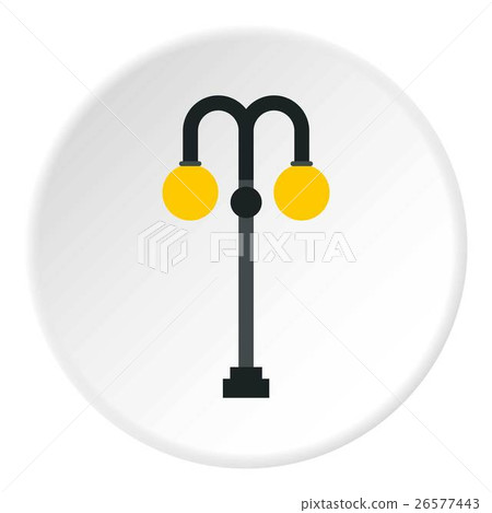 Street lamp icon, flat style 26577443