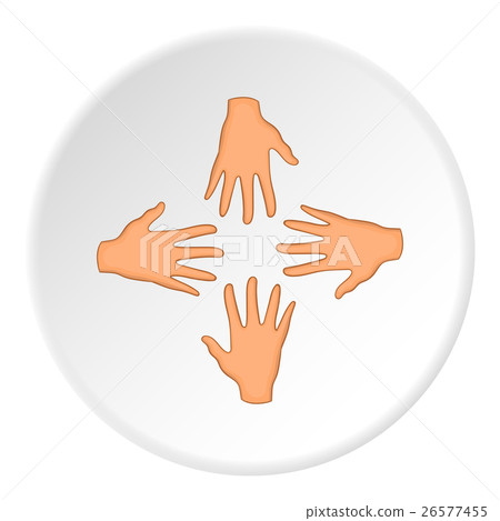 Hand icon, flat style Hand icon, flat style 26577455