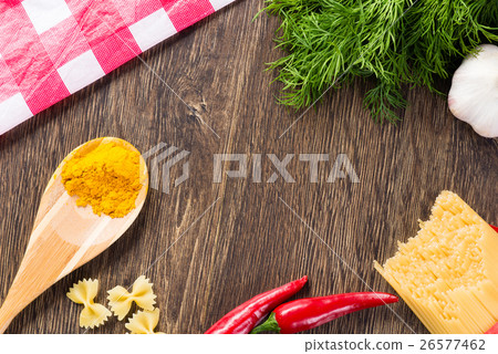 Ingredients for cooking pasta Ingredients for cooking pasta 26577462