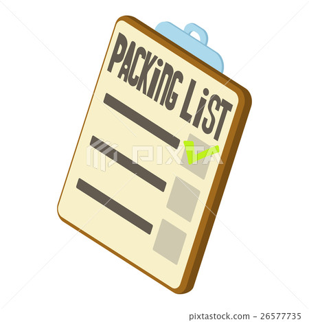Packing list icon, isometric 3d style Packing list icon, isometric 3d style 26577735