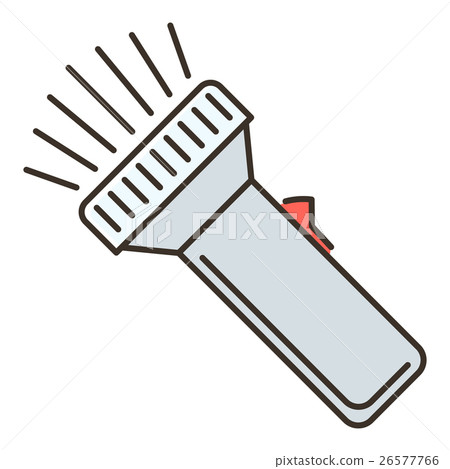 Gray flashlight icon, flat style Gray flashlight icon, flat style 26577766