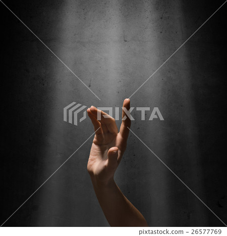 woman's hand reaches for the light rays woman's hand reaches for the light rays 26577769