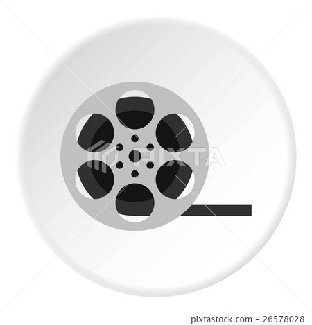 Film reel icon, flat style Film reel icon, flat style 26578028