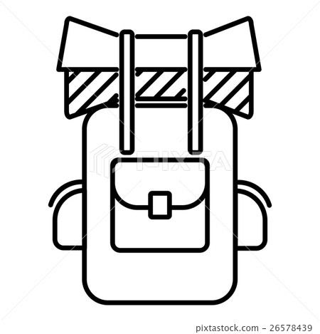 Tourist backpack icon, outline style Tourist backpack icon, outline style 26578439