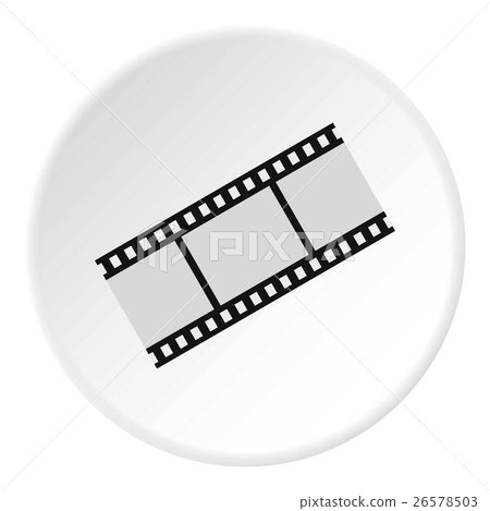 Film strip icon, flat style 26578503