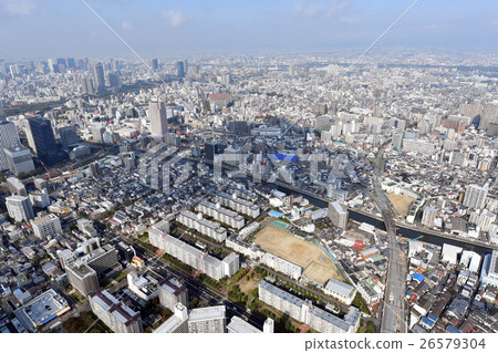 大阪市Joto-ku鳥瞰圖 大阪市Joto-ku鳥瞰圖 26579304