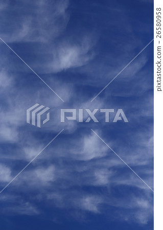 Natural weather cirrus clouds, I feel like I collected only bends in a hook shape, but ... ① 26580958