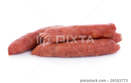 Chinese sausage on white background 26583773