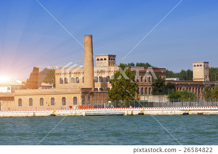 Venice, Italy. Ancient industrial buildings on the 26584822