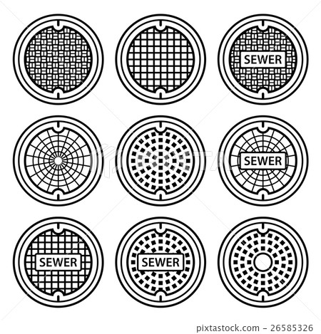 manhole sewer cover black symbol manhole sewer cover black symbol 26585326