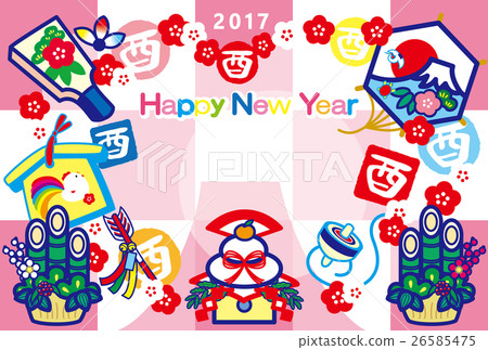 新年卡2017年採摘年Yaroku Kagami年糕Hatto板Eva Demagne Kadomatsu Kite富士山HappyNewYear 新年卡2017年採摘年Yaroku Kagami年糕Hatto板Eva Demagne Kadomatsu Kite富士山HappyNewYear 26585475