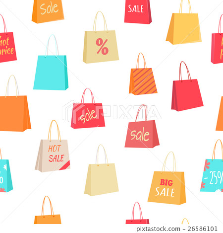 Sale Seamless Pattern Vector Illustration 26586101