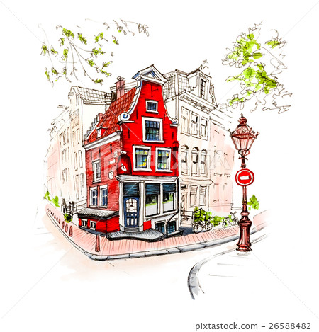 City view of Amsterdam house and lantern City view of Amsterdam house and lantern 26588482