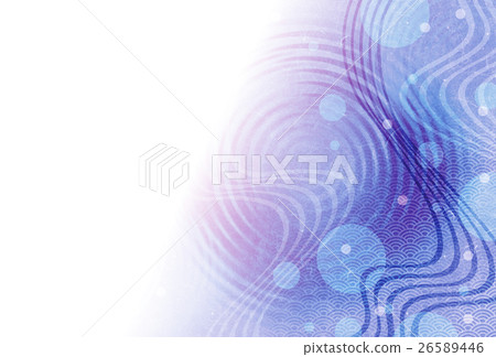 Aomi wave pattern [Japanese style background series] 26589446