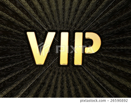Vip inscription on the golden background 26590892