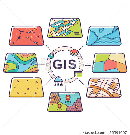 GIS Concept Data Layers for Infographic GIS Concept Data Layers for Infographic 26591607