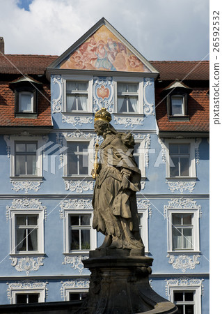 Statue and Historical House in Bamberg 26592532