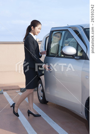 企業汽車女商人企業人Aozora停車場 26593242