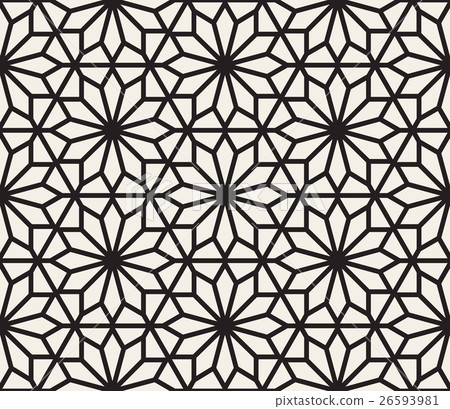 Vector Seamless Black And White Geometric Hexagon Vector Seamless Black And White Geometric Hexagon 26593981