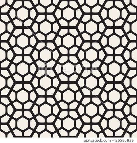Vector Seamless Black And White Geometric Hexagon Vector Seamless Black And White Geometric Hexagon 26593982