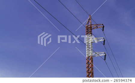 High voltage electricity post . 26594374
