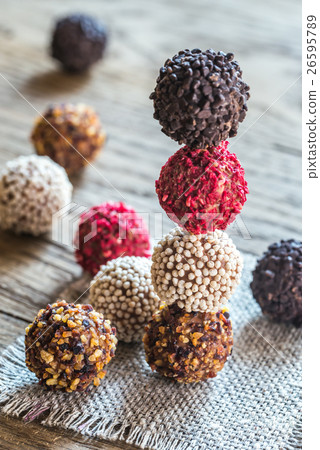 Colorful belgian truffles 26595789