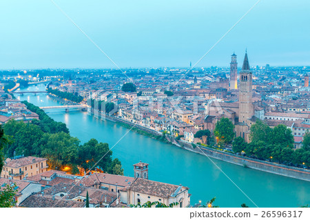 Verona. Aerial view of the city. 26596317
