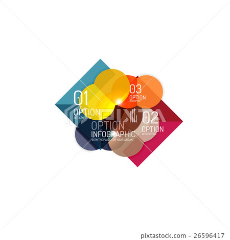 Geometric modern infographic options templates 26596417