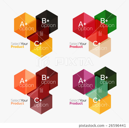 Set of business hexagon layouts with text and Set of business hexagon layouts with text and 26596441