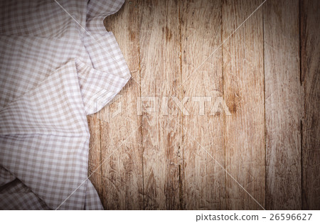 Tablecloth on a white wooden tabl Tablecloth on a white wooden tabl 26596627