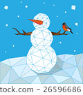 Snowman with Bullfinch 26596686