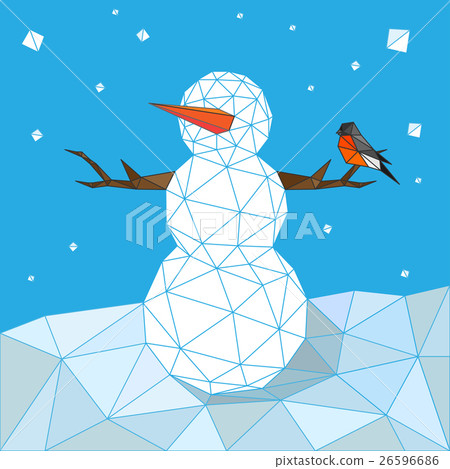 Snowman with Bullfinch Snowman with Bullfinch 26596686