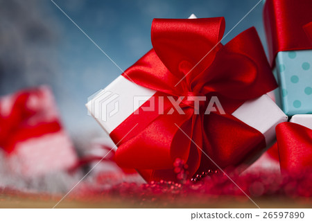 Set of gift box, Christmas background 26597890