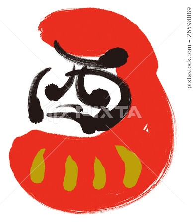 New Year's Card material Rooster Daruma New Year's Card material Rooster Daruma 26598089