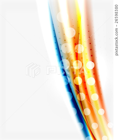 Shiny color lines on white background - motion 26598380