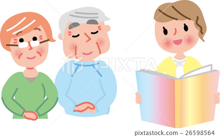 Reading Letter Reading Elderly Smile Reading Letter Reading Elderly Smile 26598564