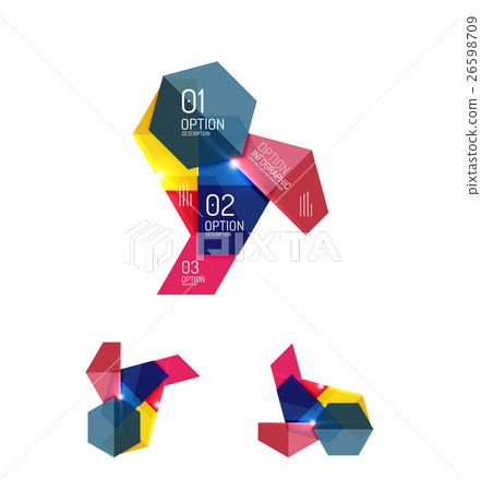 Set of abstract geometric paper graphic layouts Set of abstract geometric paper graphic layouts 26598709