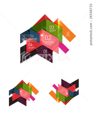 Set of abstract geometric paper graphic layouts Set of abstract geometric paper graphic layouts 26598710