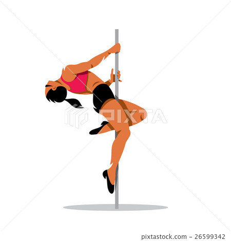 Beautiful dancer girl on the pole. Beautiful dancer girl on the pole. 26599342