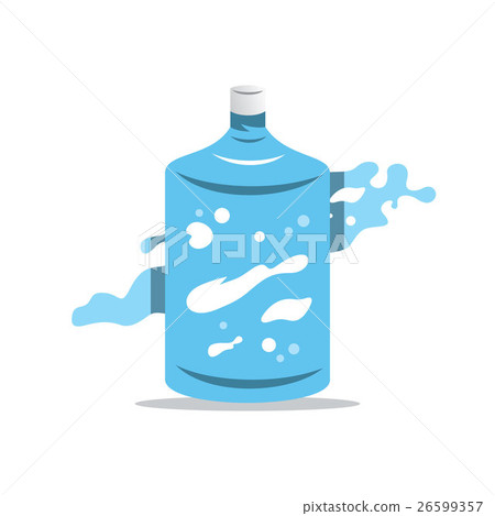 Vector Big bottle of Water Cartoon Illustration. Vector Big bottle of Water Cartoon Illustration. 26599357