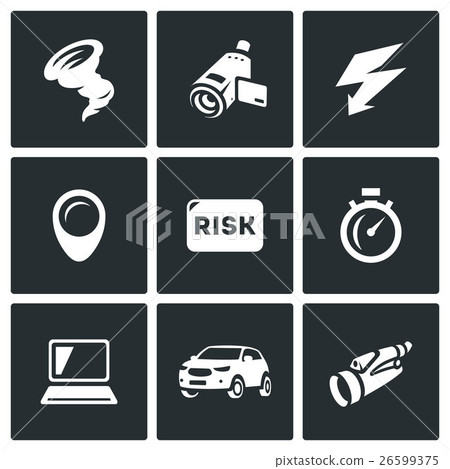 Vector Set of Tornado Icons.  26599375