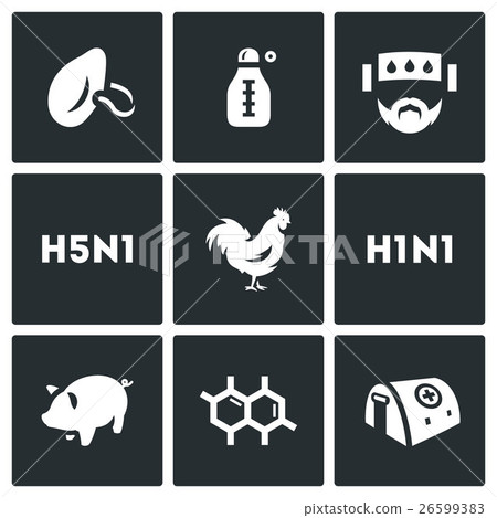Vector Set of Virus Icons.  26599383