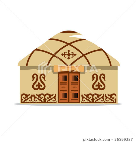 Vector Yurt Cartoon Illustration. Vector Yurt Cartoon Illustration. 26599387