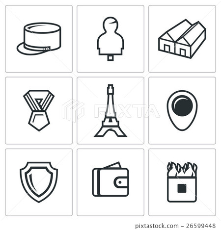 Vector Set of French Legion Icons.  26599448