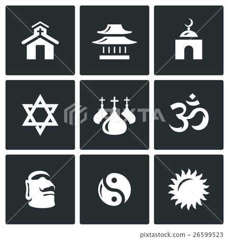 Vector Set of Religion Icons.  26599523