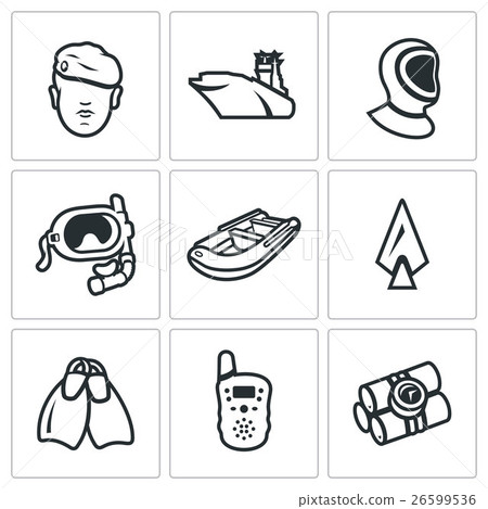 Vector Set of Commandos Icons. Vector Set of Commandos Icons. 26599536
